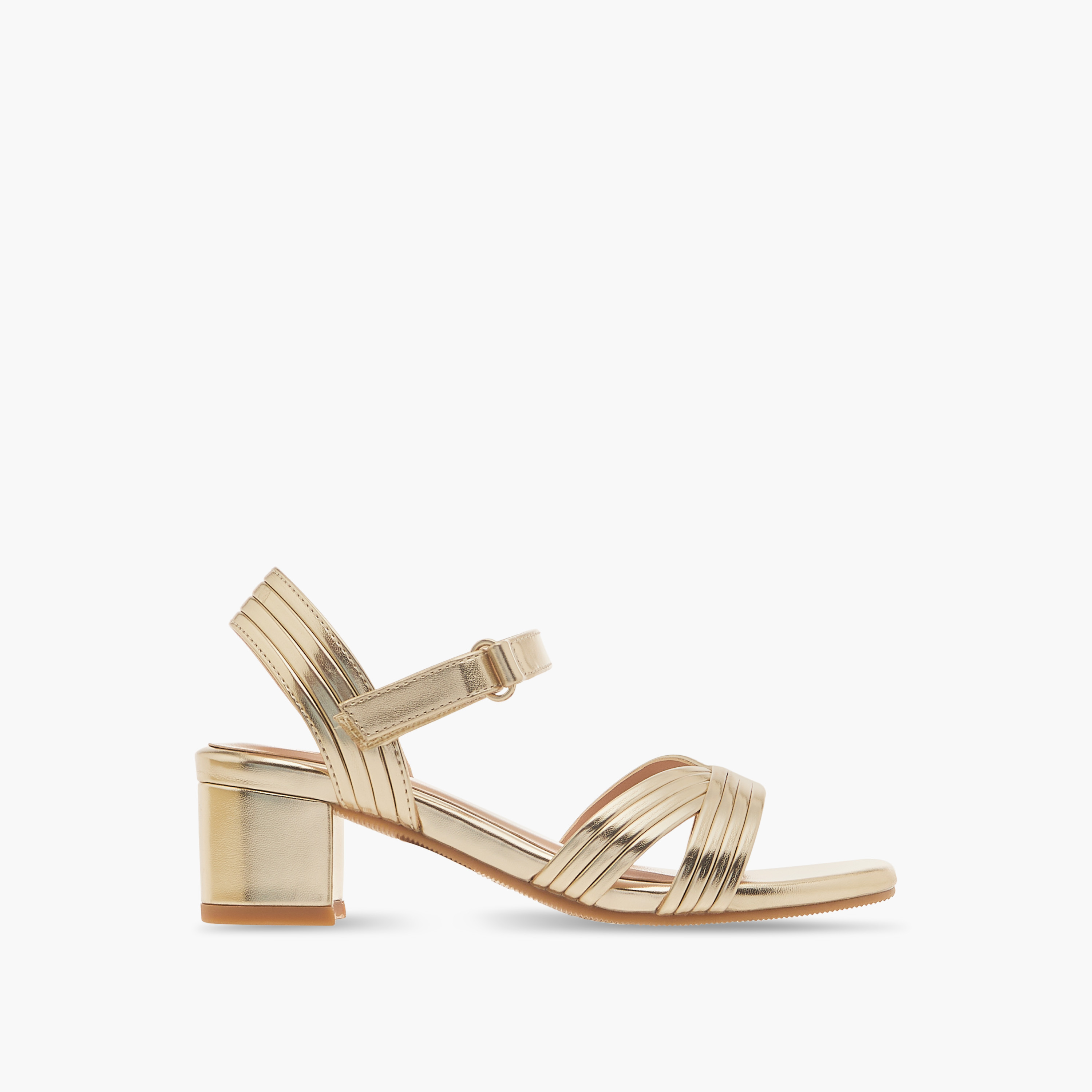 صندل متعدد الأحزمة بكعب سميك وشريط إغلاق لاصق للبنات من سيليست-girls-shoes-sandals-image-3