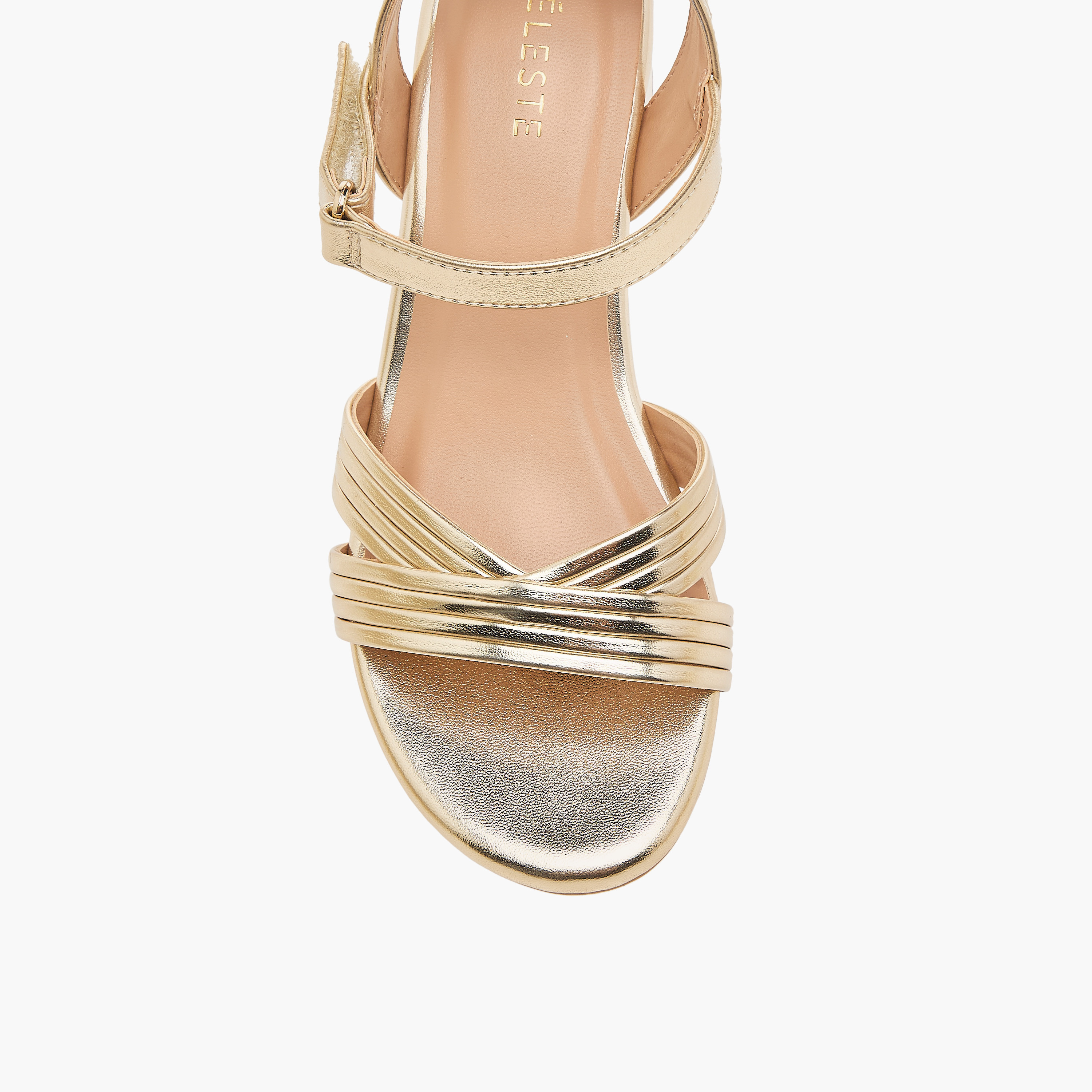 صندل متعدد الأحزمة بكعب سميك وشريط إغلاق لاصق للبنات من سيليست-girls-shoes-sandals-image-4