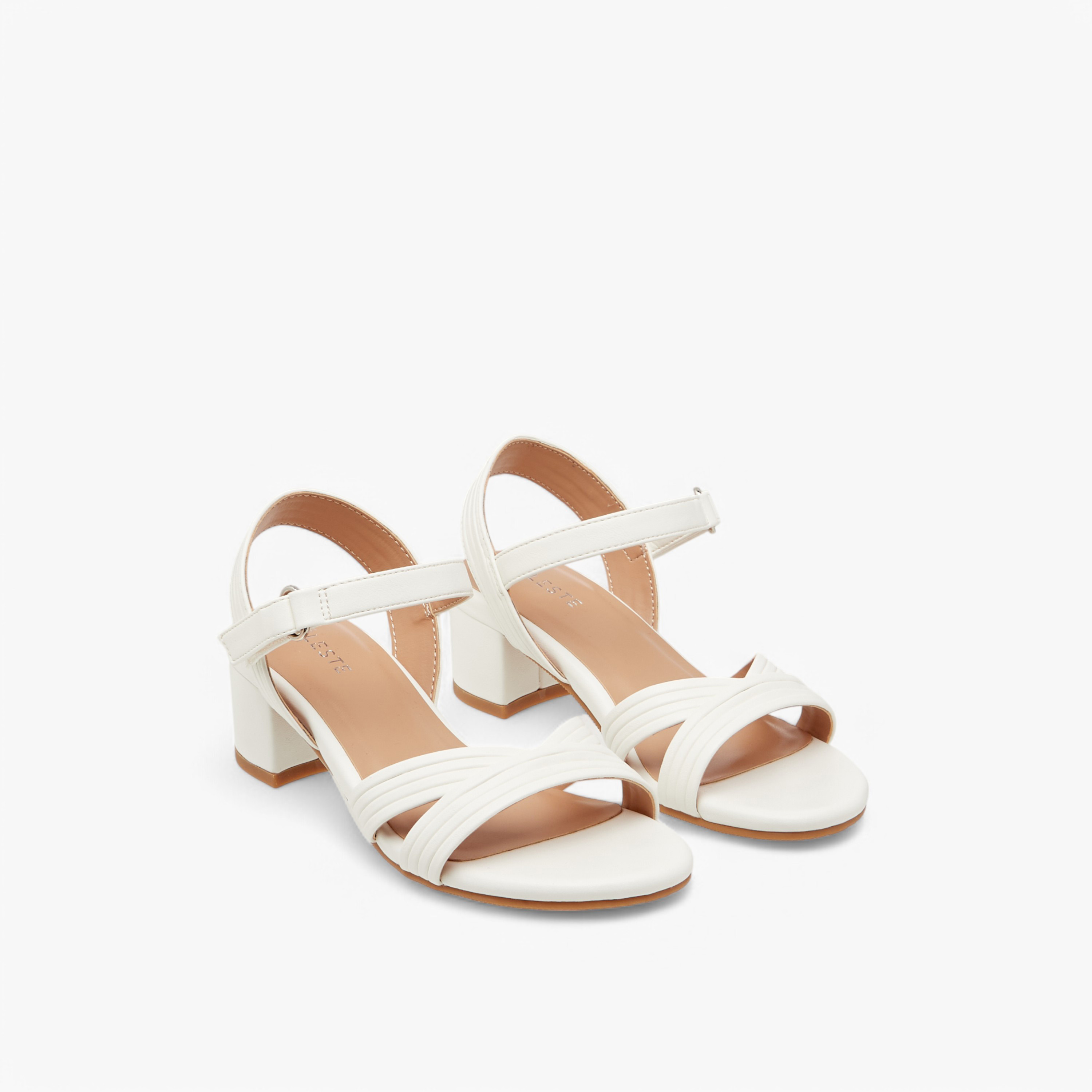 صندل متعدد الأحزمة بكعب سميك وشريط إغلاق لاصق للبنات من سيليست-girls-shoes-sandals-image-6