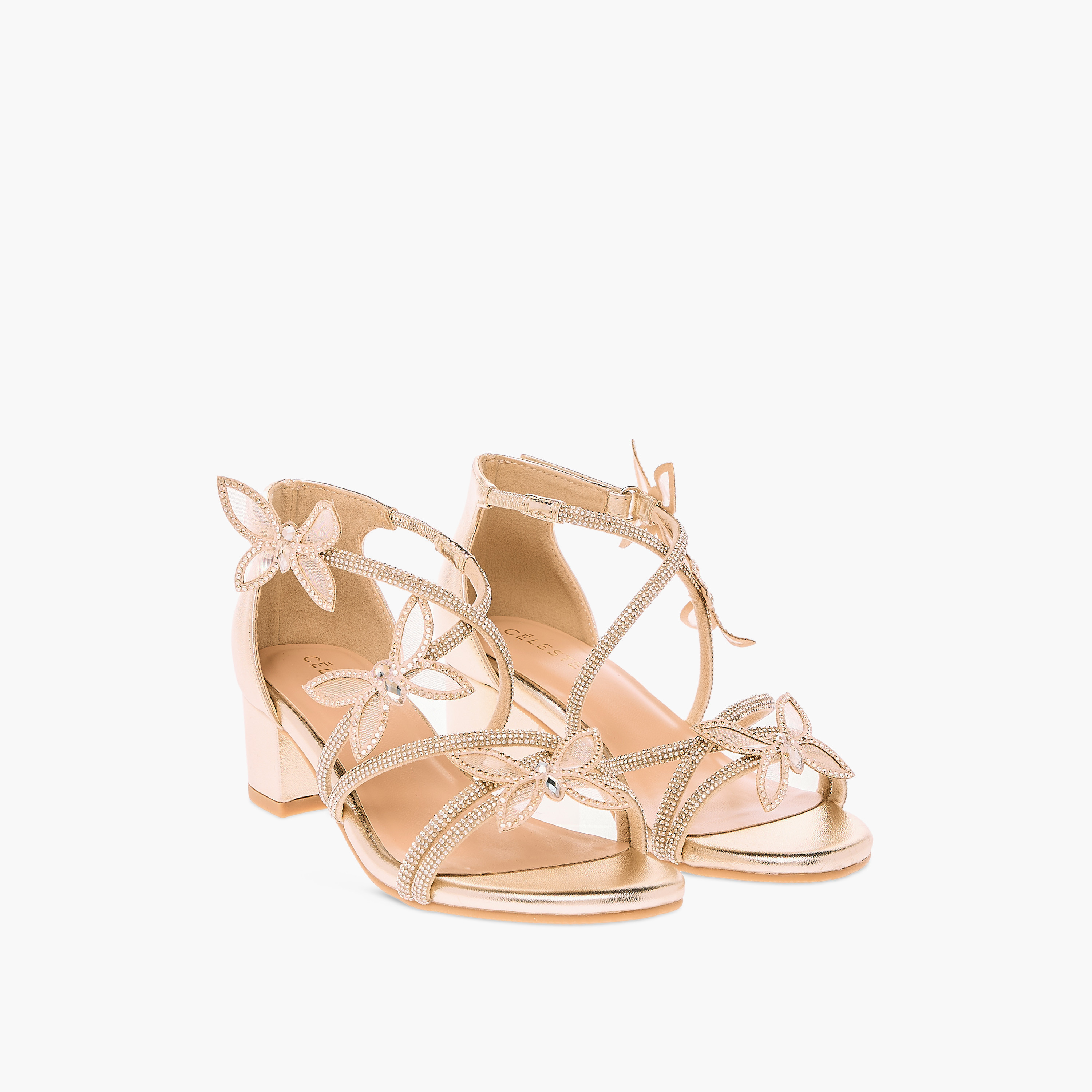 صندل بحزام مزين بفراشة وبشريط إغلاق لاصق للبنات من سيليست-girls-shoes-sandals-image-1
