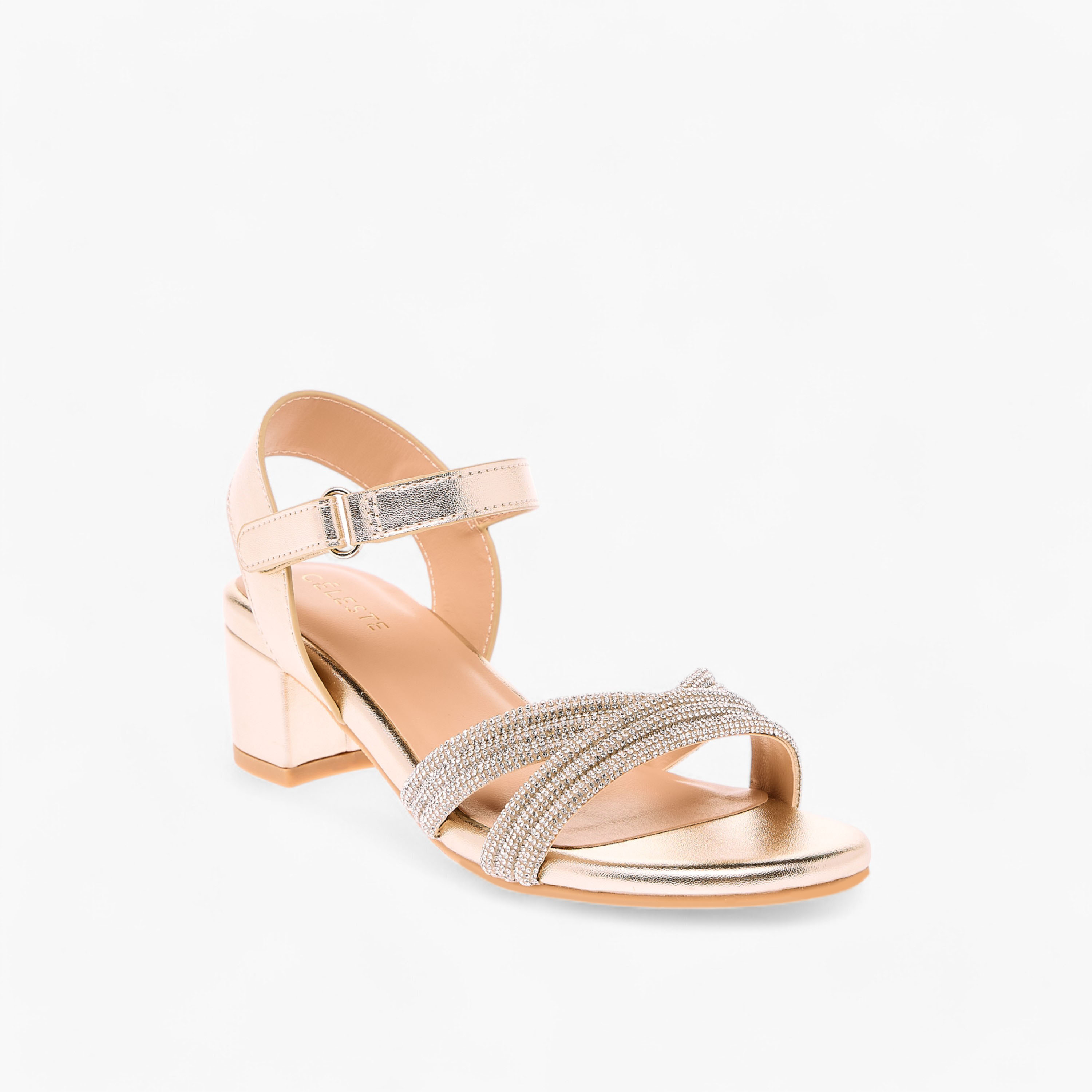 صندل مزين بكعب سميك وشريط إغلاق لاصق للبنات من سيليست-girls-shoes-sandals-image-7