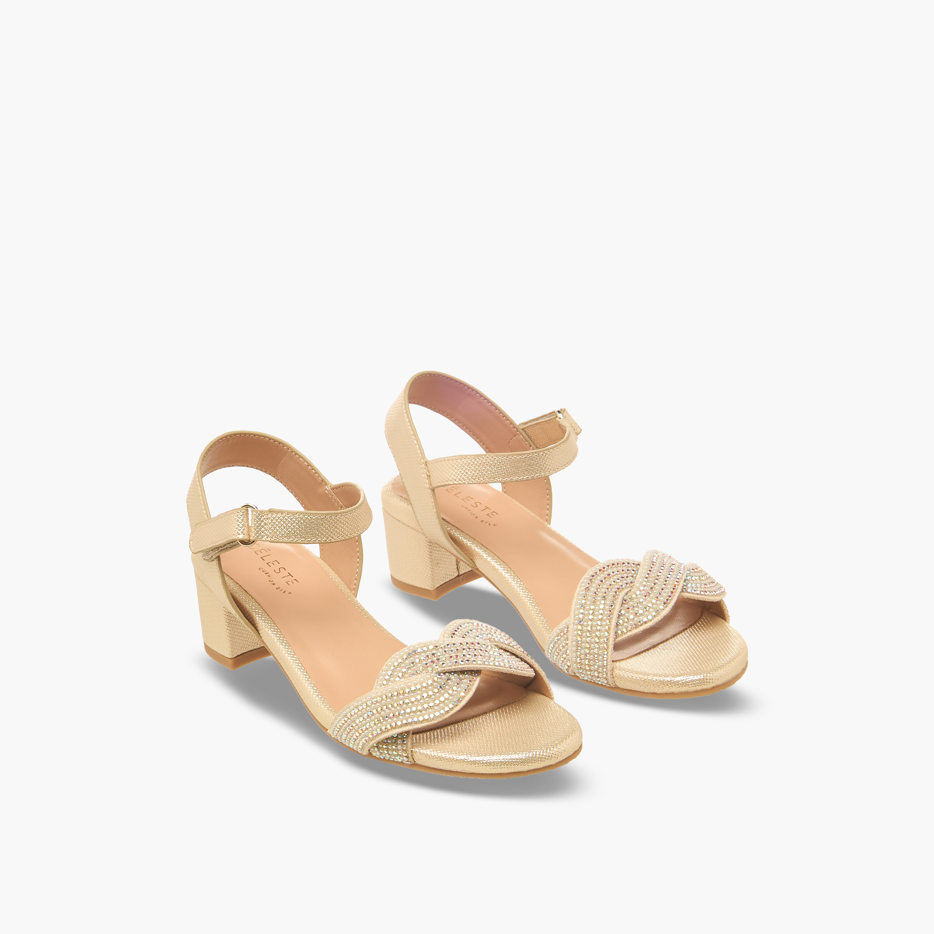 صندل مزين بكعب سميك للبنات من سيليست-girls-shoes-sandals-image-1