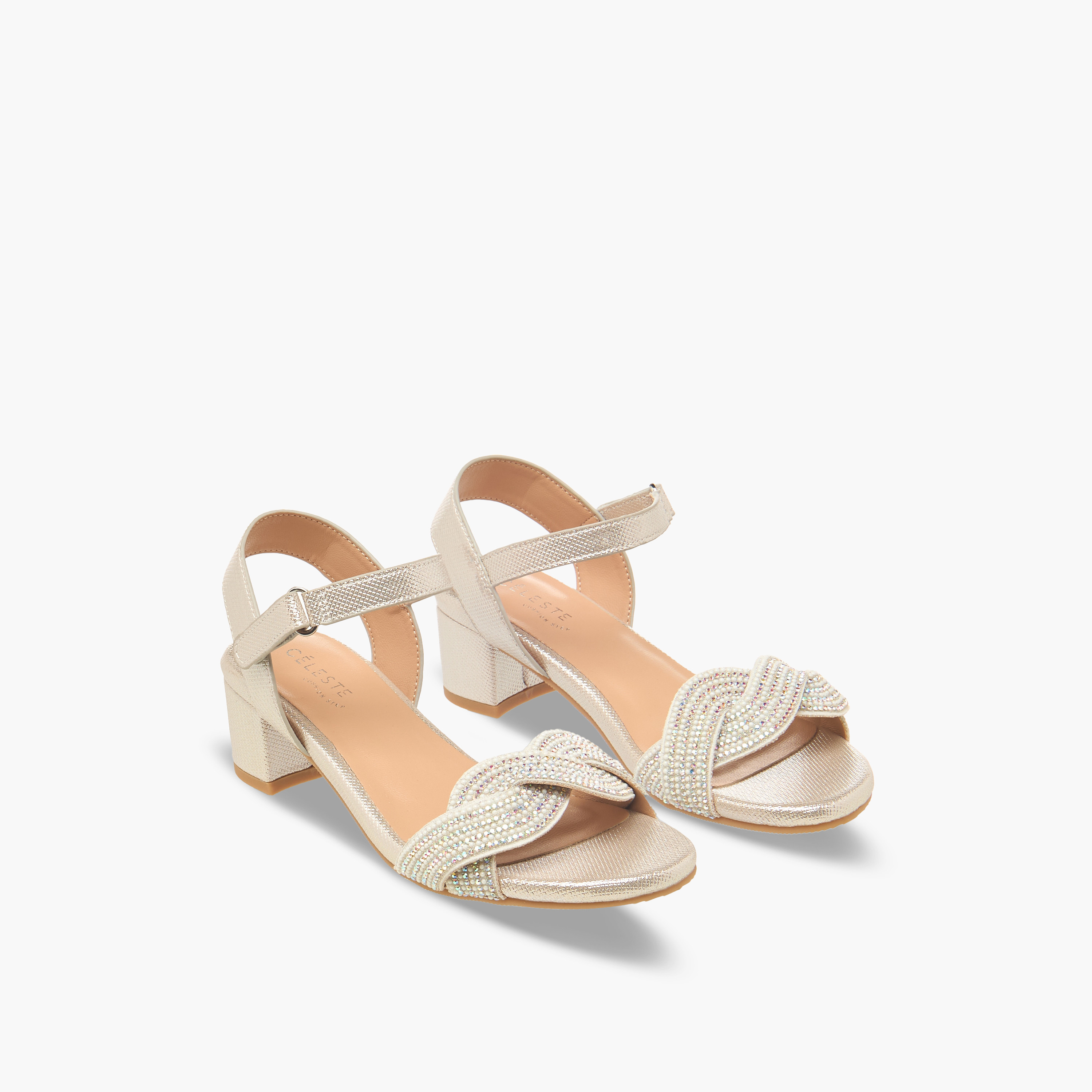 صندل مزين بكعب سميك للبنات من سيليست-girls-shoes-sandals-image-1