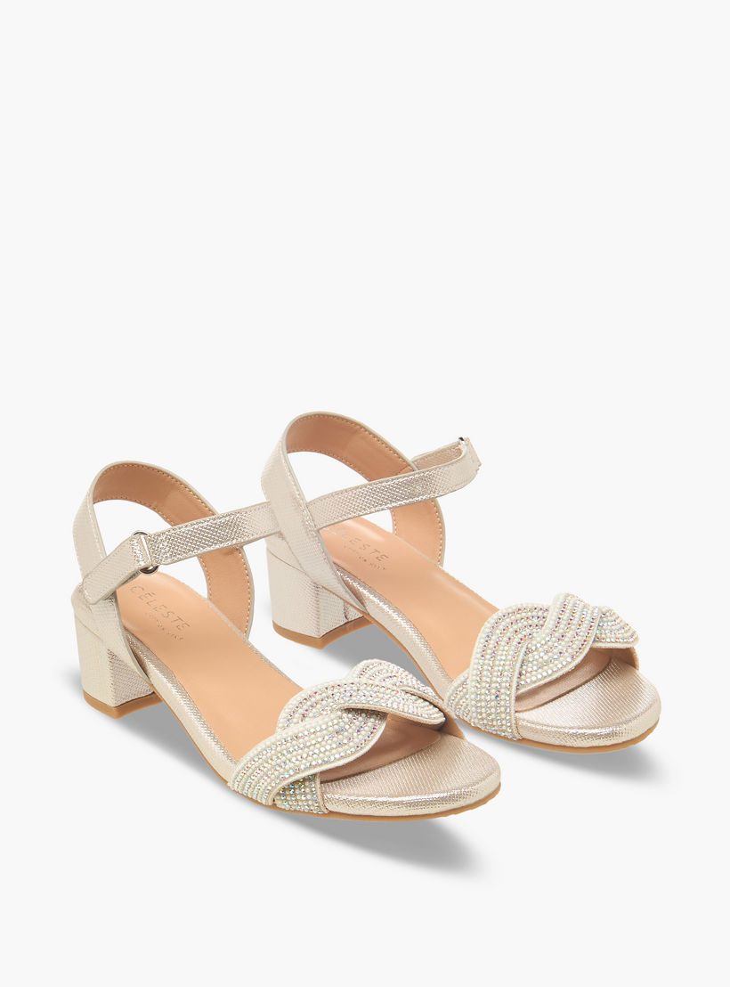 صندل مزين بكعب سميك للبنات من سيليست-girls-shoes-sandals-image-1