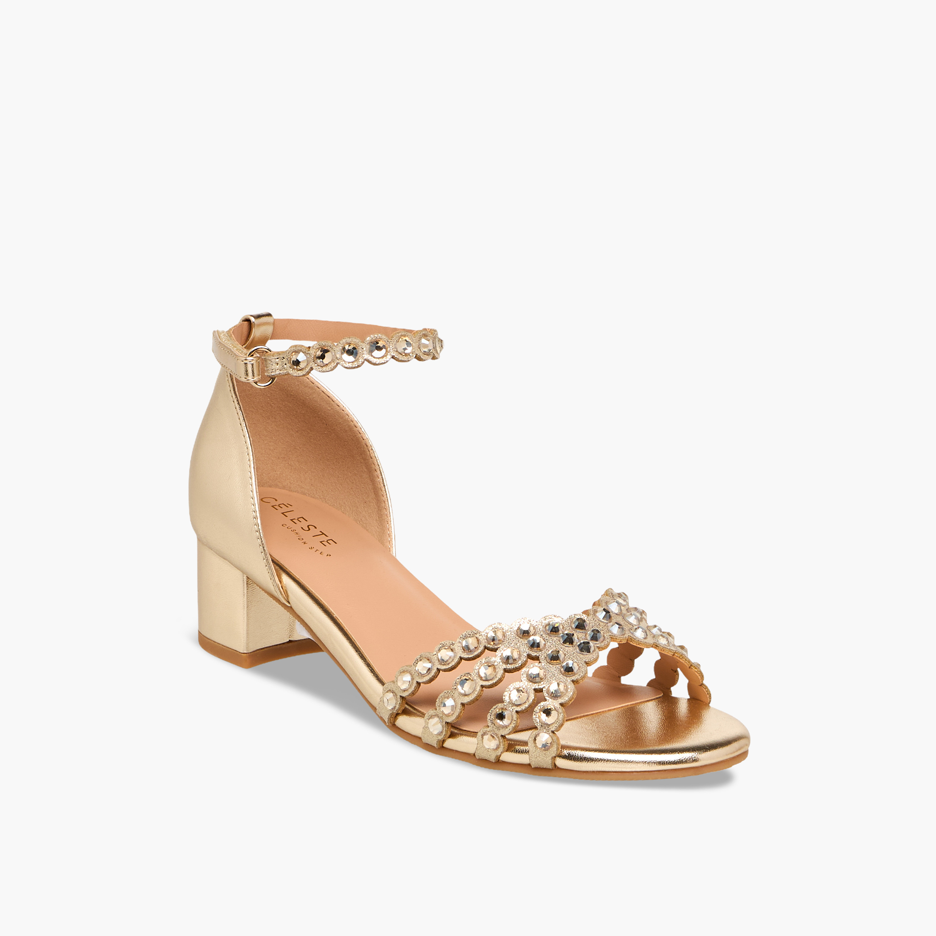 Celeste Girls Block Heel Ankle Strap Sandals-girls-shoes-sandals-image-2