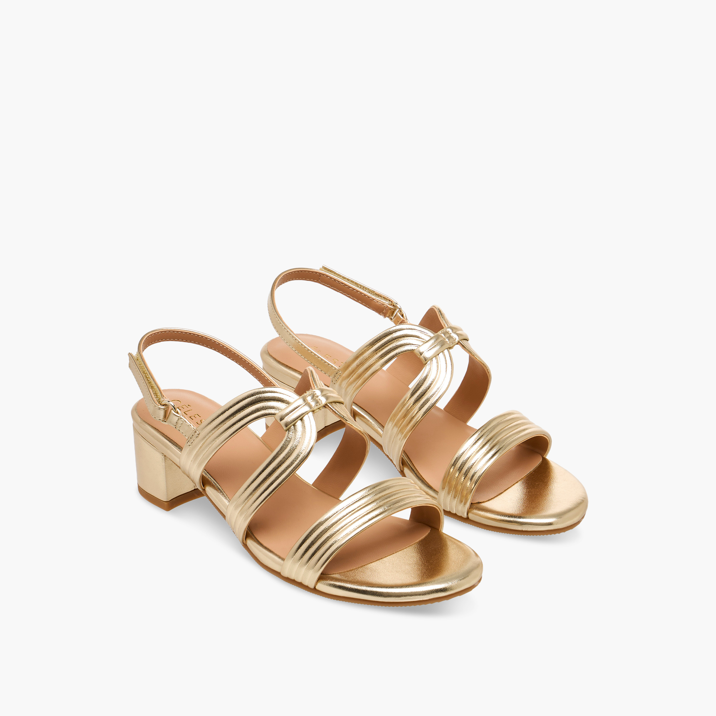 صندل بكعب عريض وبشريط إغلاق لاصق للبنات من سيليست-girls-shoes-sandals-image-1