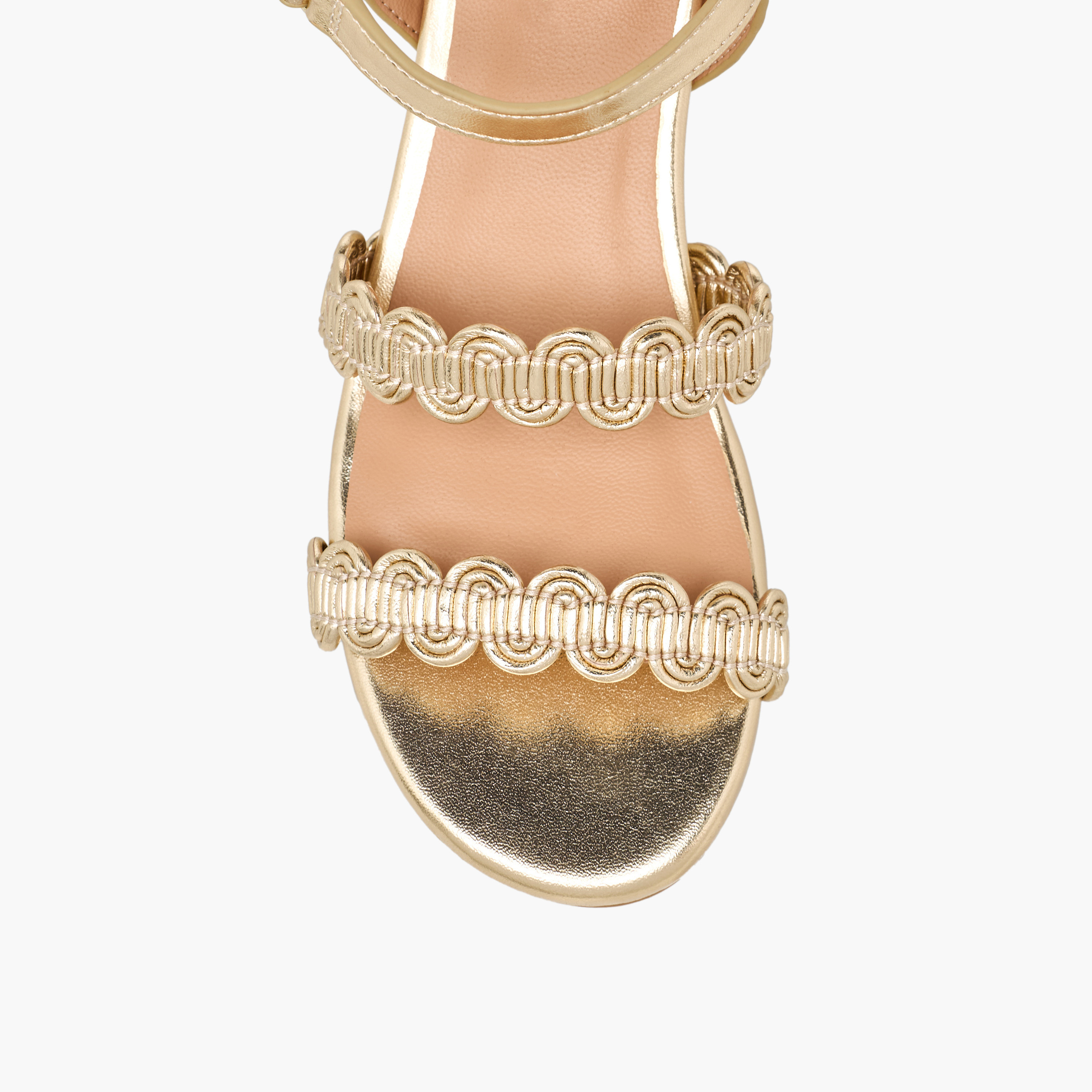Celeste Girls Scalloped Design Block Heel Sandals-girls-shoes-sandals-image-4