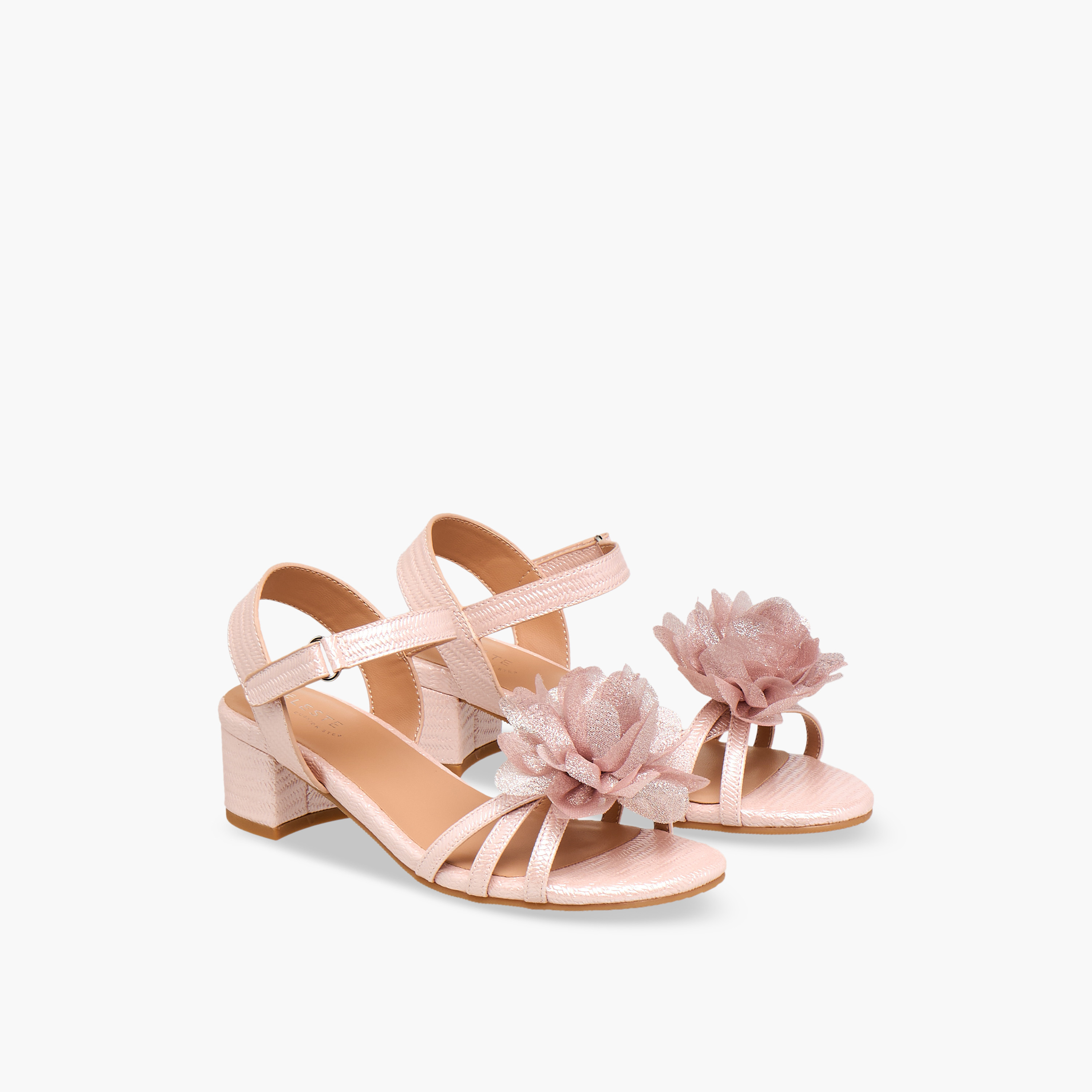 Celeste Girls Block Heel Ankle Strap Sandals-girls-shoes-sandals-image-1