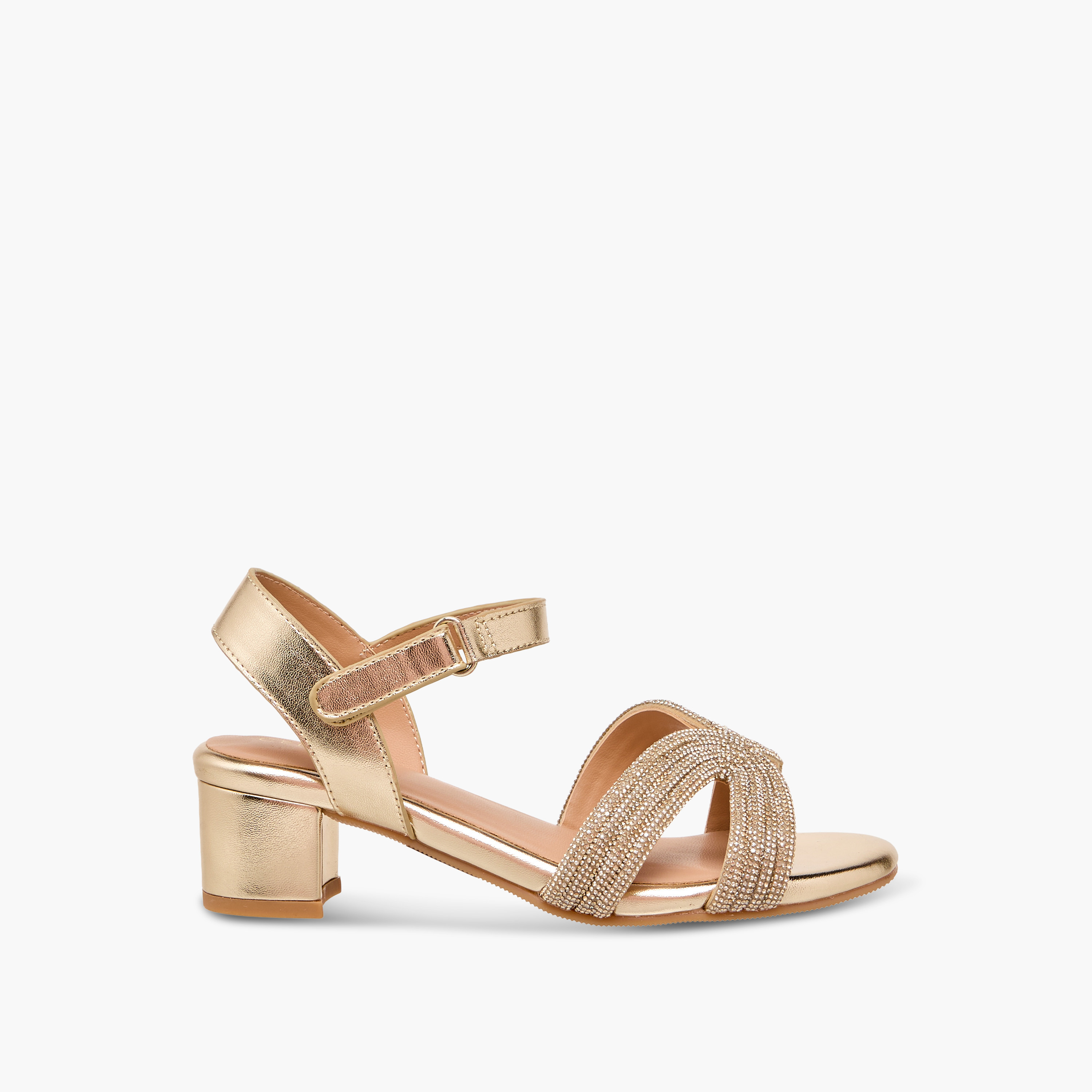 Celeste Girls Embellished Block Heel Sandals-girls-shoes-sandals-image-3