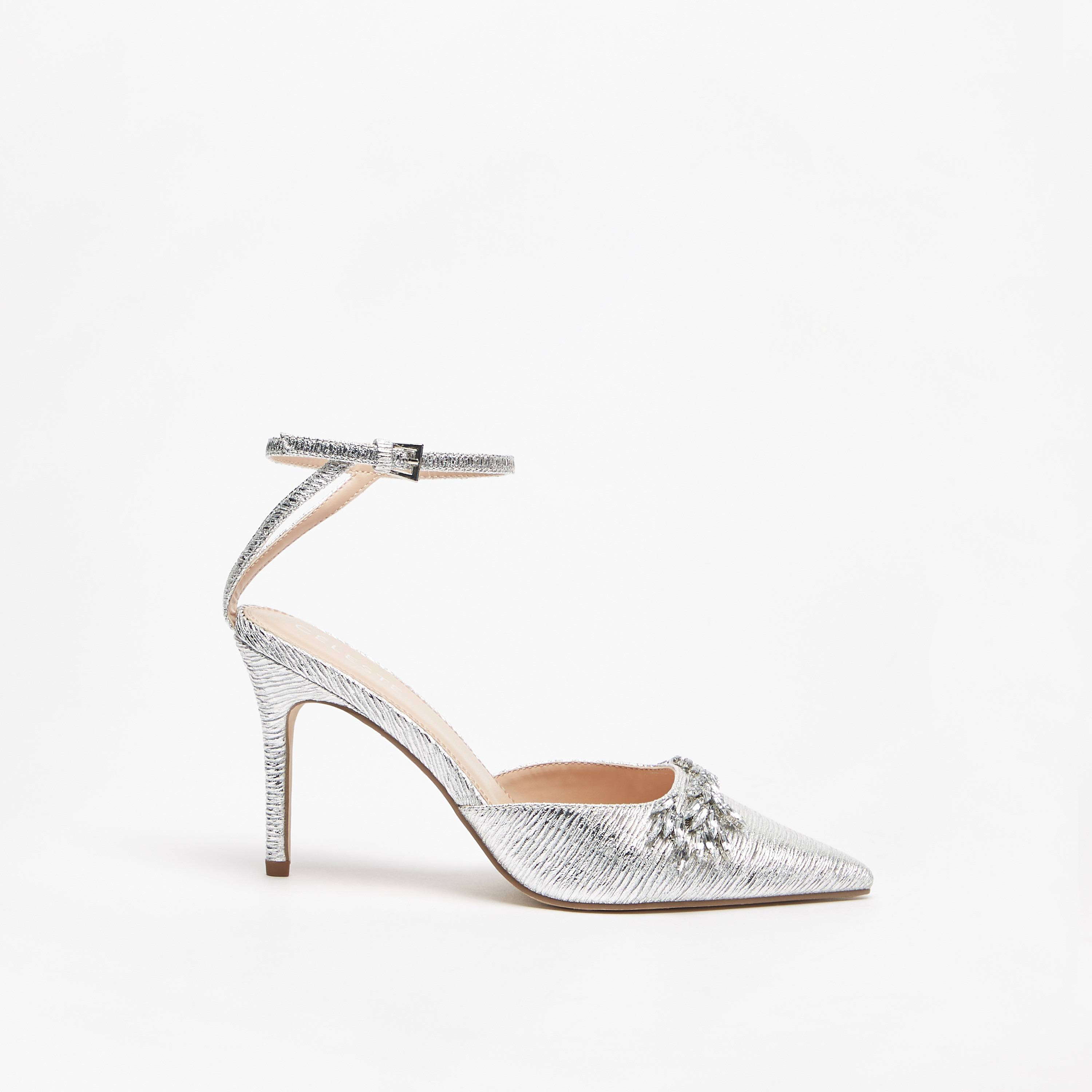 صندل مزين بكعب ستيليتو وإبزيم إغلاق للنساء من سيليست-women-shoes-heels-image-2