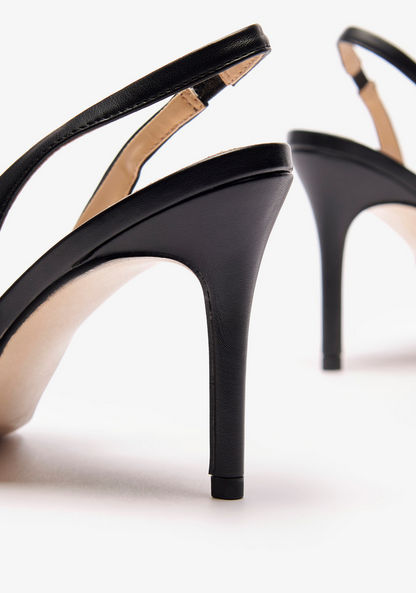 Elle Women's Sling Back Slip-On Shoes with Stiletto Heels-Women%27s Heel Shoes-image-3