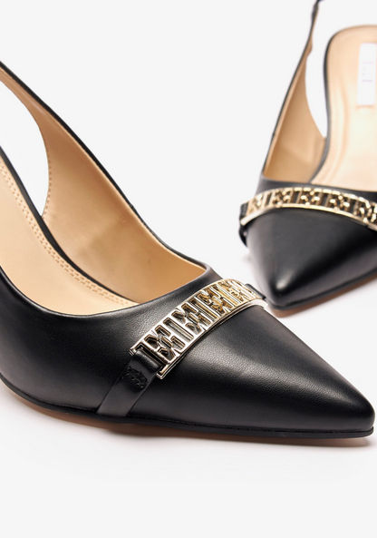 Elle Women's Sling Back Slip-On Shoes with Stiletto Heels-Women%27s Heel Shoes-image-5