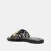 ELLE Women's Slip-On Slide Sandals with Stud Detail-Women%27s Flat Sandals-thumbnail-2