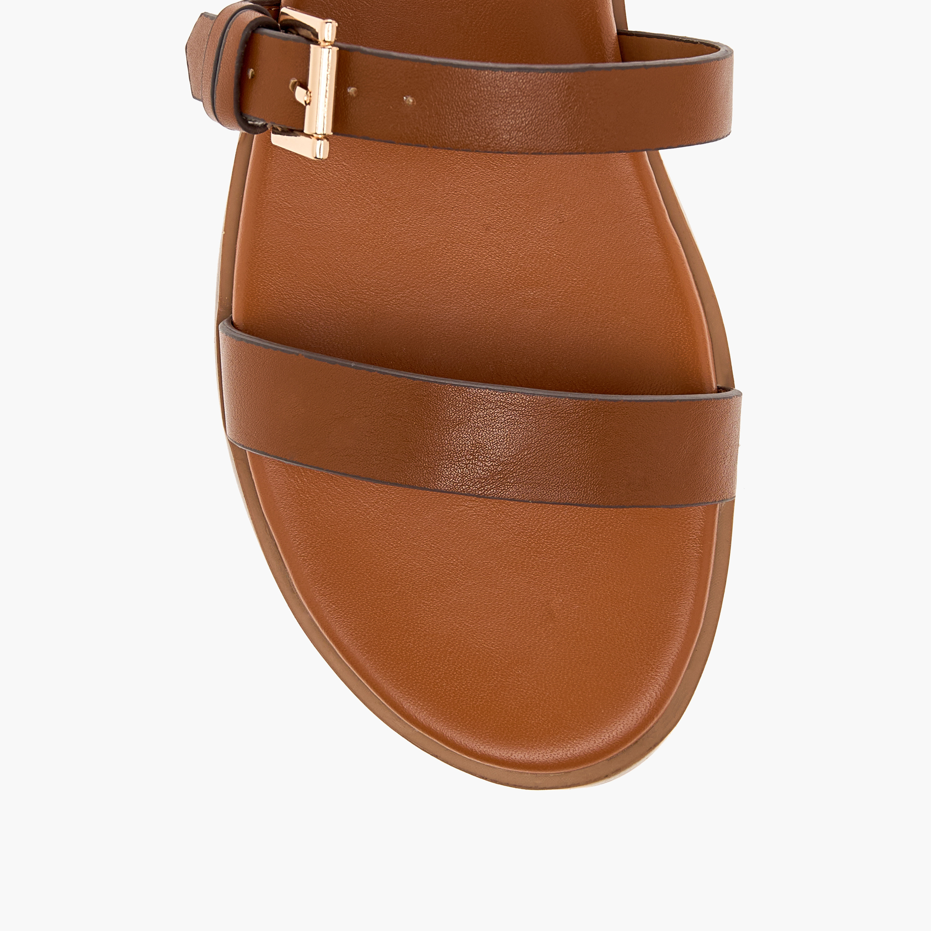 Celeste Women's Strap Detail Sandals with Buckle Closure-women-shoes-flats-sandals-image-3
