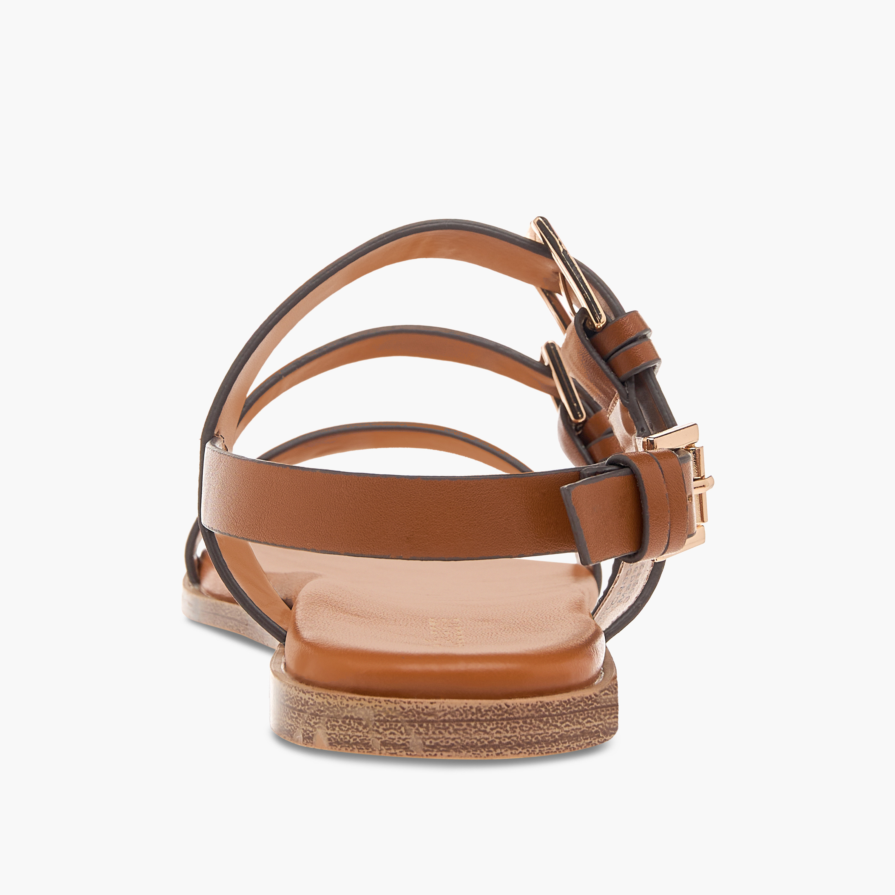 Celeste Women's Strap Detail Sandals with Buckle Closure-women-shoes-flats-sandals-image-4