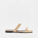 Haadana Textured Slip-On Slide Sandals-Women%27s Flat Sandals-thumbnailMobile-0
