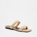 Haadana Textured Slip-On Slide Sandals-Women%27s Flat Sandals-thumbnailMobile-1