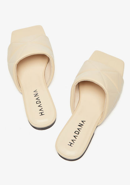 Haadana Quilted Slip-On Sandals-Women%27s Flat Sandals-image-1