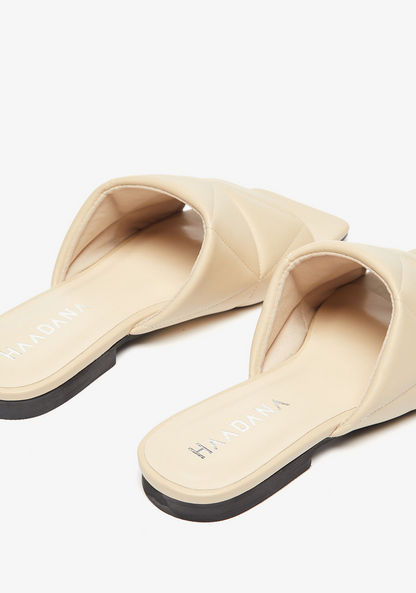Haadana Quilted Slip-On Sandals-Women%27s Flat Sandals-image-2