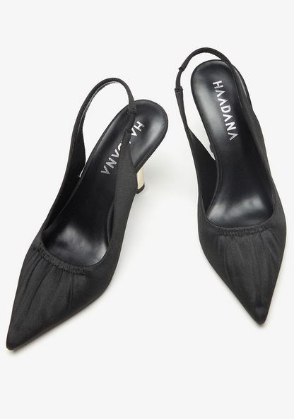 Haadana Pointed Toe Slip-On Sandals with Stiletto Heels