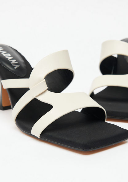 Haadana Open Toe Slip-On Sandals with Cone Heels-Women%27s Heel Sandals-image-5