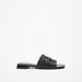 Elle Quilted Slide Sandals with Metallic Detail-Women%27s Flat Sandals-thumbnailMobile-0