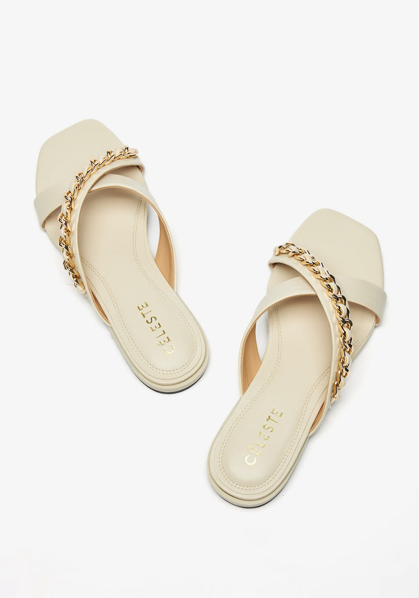 Celeste Women's Embellished Cross-Strap Slide Sandals-Women%27s Flat Sandals-image-1