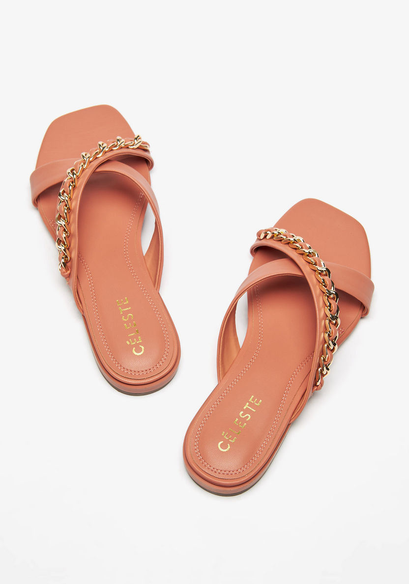 Celeste Women's Embellished Cross-Strap Slide Sandals-Women%27s Flat Sandals-image-1