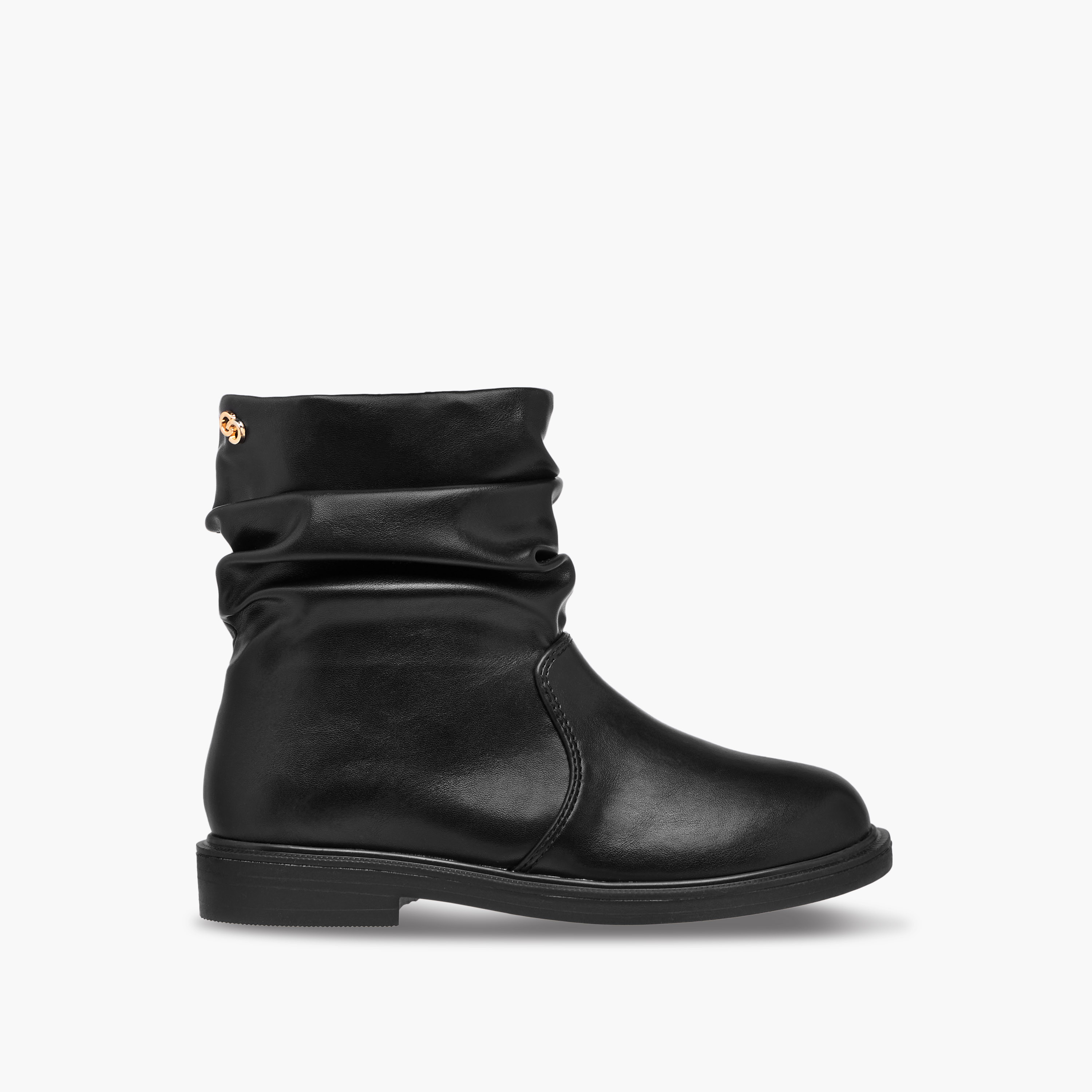 Celeste Girls' Ruched Accent High Cut Boots with Zip Closure-girls-shoes-boots-image-3