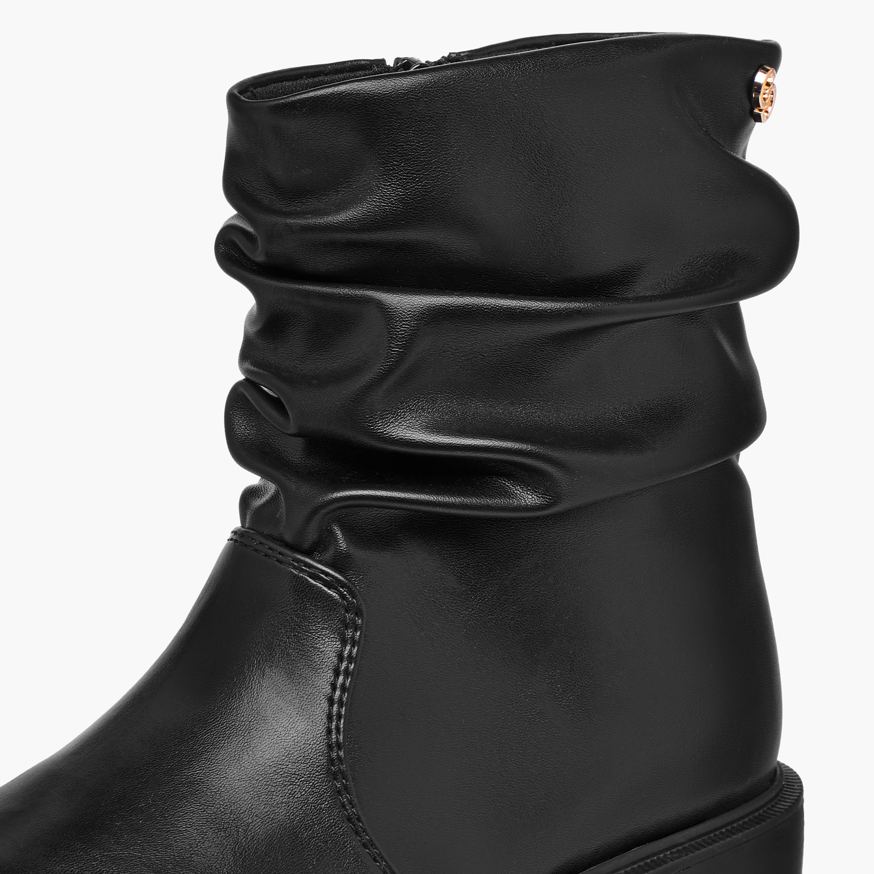 Celeste Girls' Ruched Accent High Cut Boots with Zip Closure-girls-shoes-boots-image-4