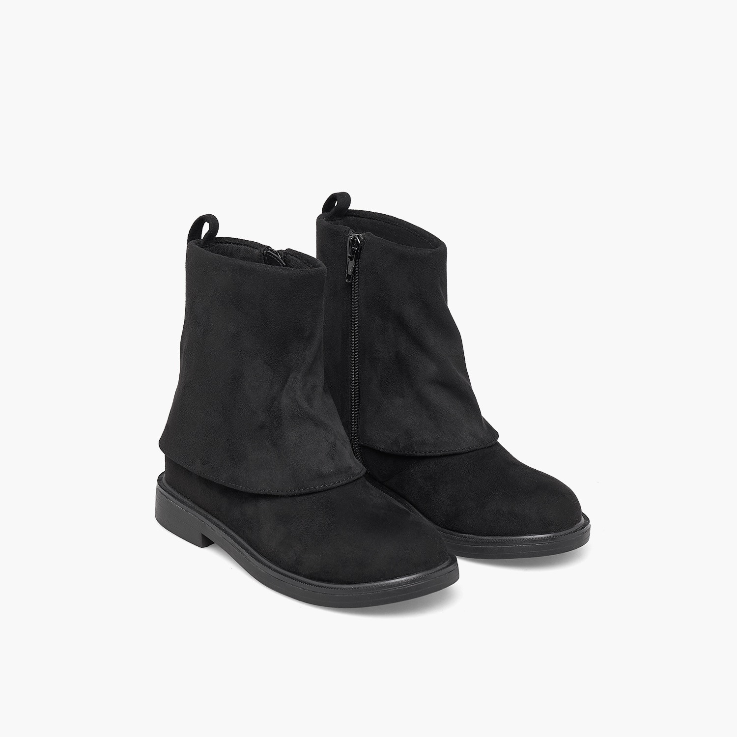 Little Missy Girls Foldover Ankle Boots-girls-shoes-boots-image-1