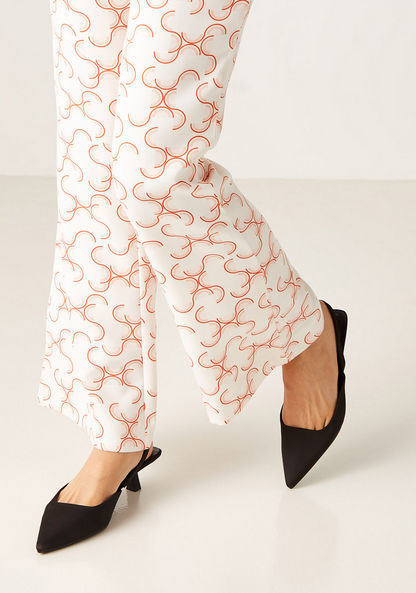 Haadana Solid Slingback Mules with Kitten Heels-Women%27s Heel Shoes-image-0