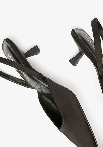 Haadana Solid Slingback Mules with Kitten Heels-Women%27s Heel Shoes-image-3