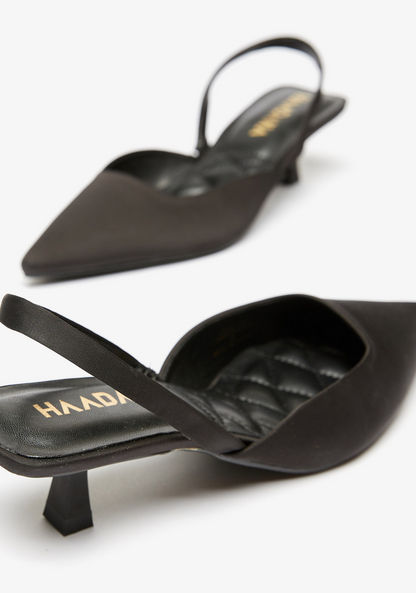 Haadana Solid Slingback Mules with Kitten Heels-Women%27s Heel Shoes-image-5