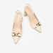 Celeste Women's Pointed Toe Slingback Shoes with Block Heel and Metallic Trim-Women%27s Heel Shoes-thumbnailMobile-2