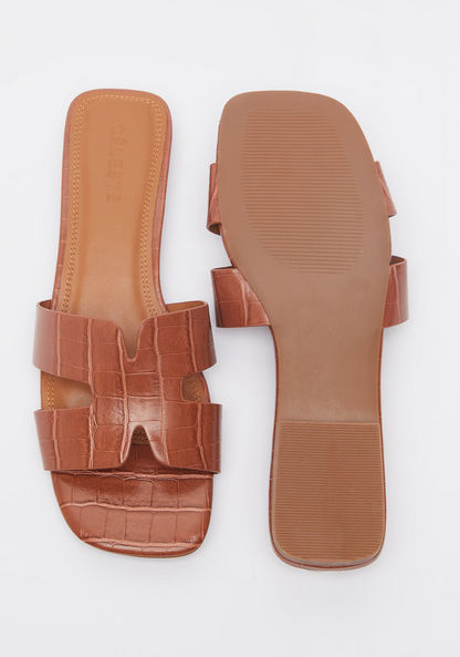 Celeste Women's Textured Slip-On Sandals-Women%27s Flat Sandals-image-4