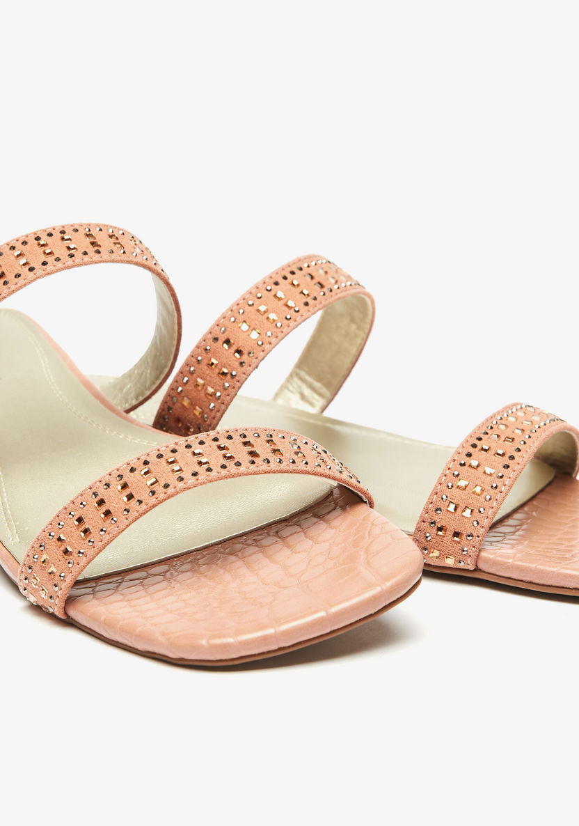 Celeste Embellished Open Toe Slip-On Sandals-Women%27s Flat Sandals-image-5