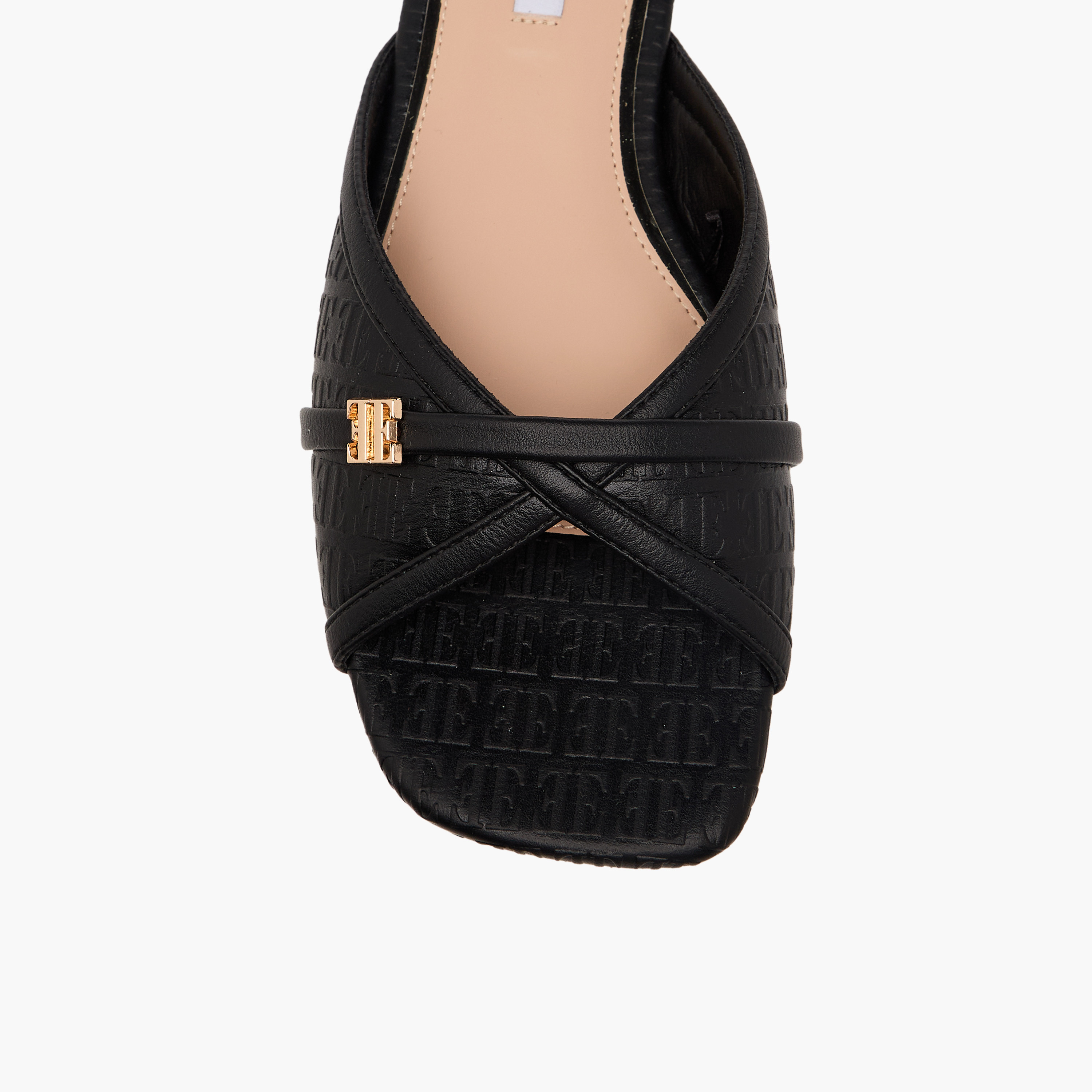 Elle Women Monogram Debossed Slide Sandals-women-shoes-flats-sandals-image-4