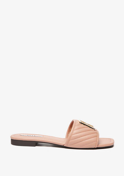 Elle Women's Quilted Slip-On Slide Sandals