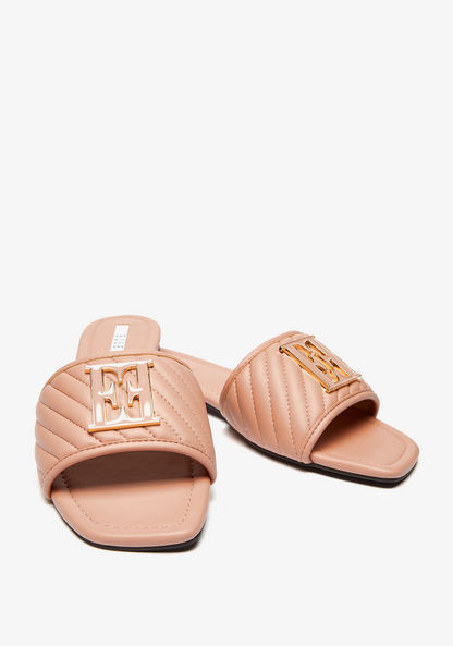 Elle Women's Quilted Slip-On Slide Sandals
