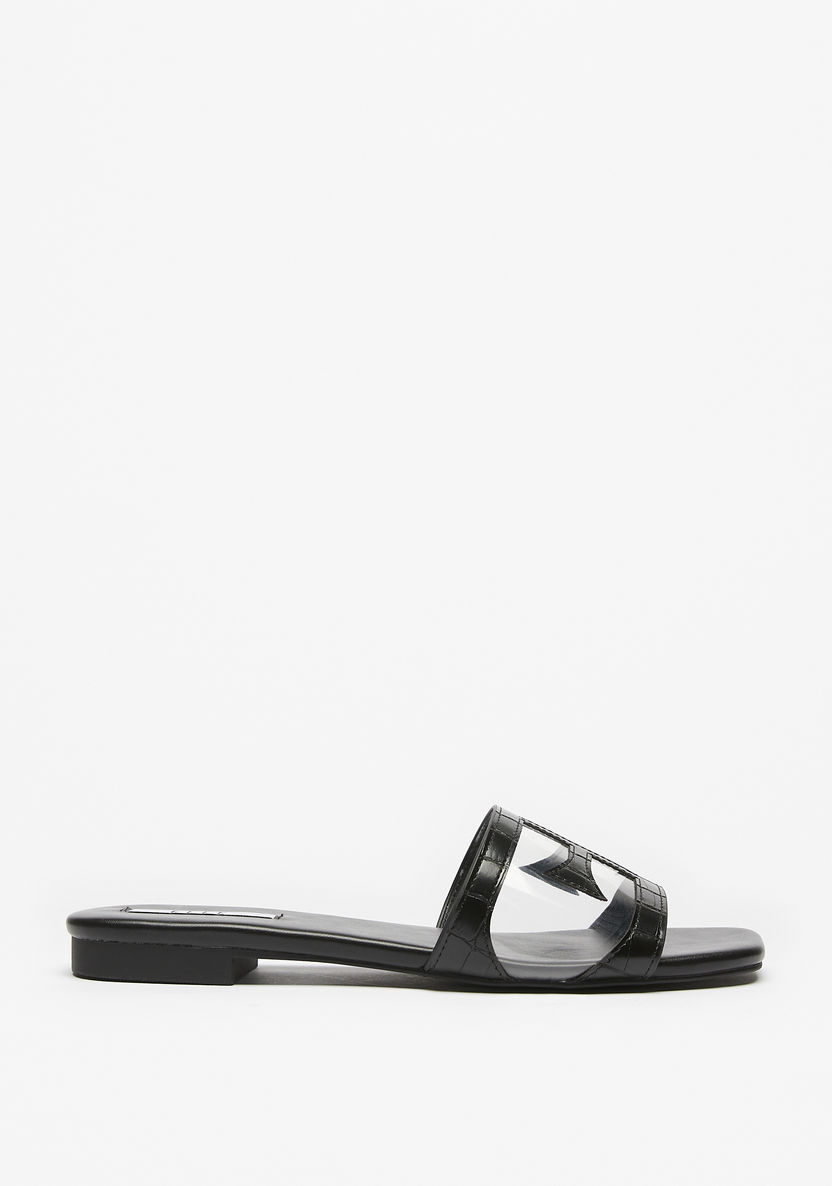 Elle Women's Textured Slip-On Sandals-Women%27s Flat Sandals-image-2