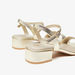 Celeste Women's Textured Slide Sandals with Block Heels and Buckle Closure-Women%27s Heel Sandals-thumbnail-2