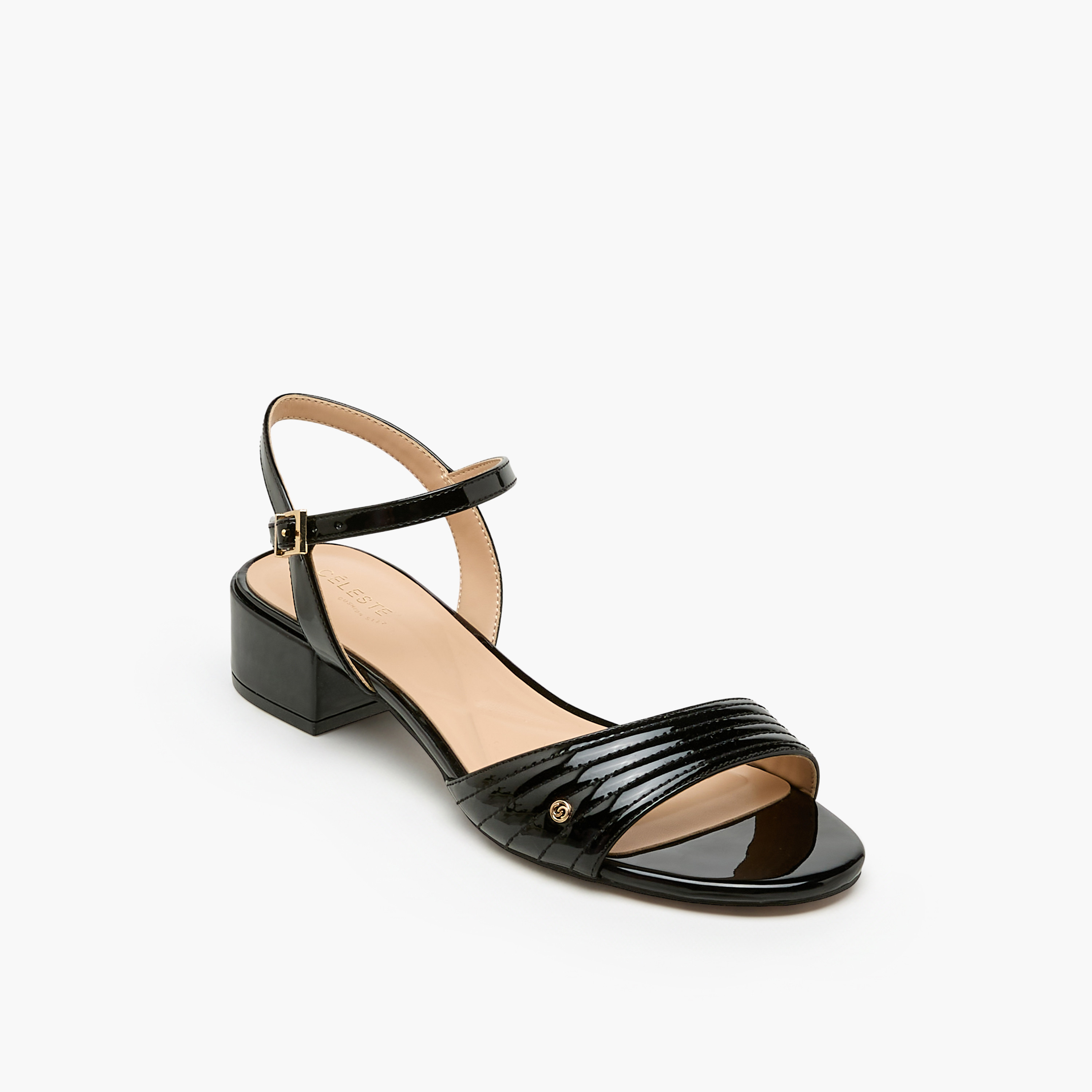 Celeste Women Quilted Block Heel Sandals-women-shoes-sandals-heeled-image-2