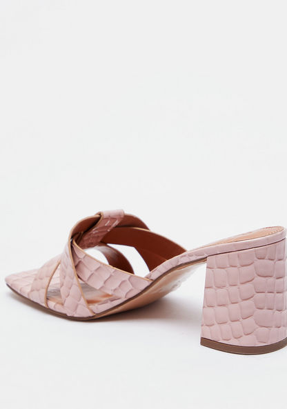 Celeste Women's Animal Textured Slip-On Block Heels-Women%27s Heel Sandals-image-2