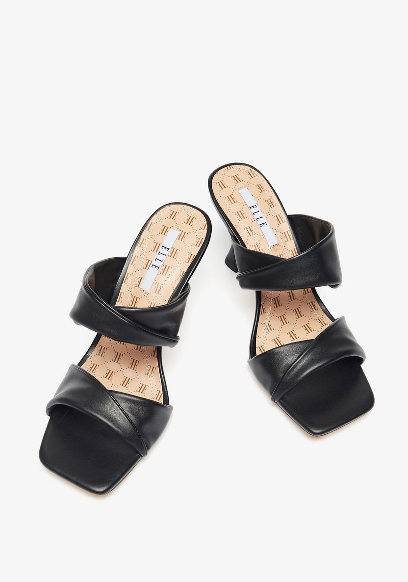 ELLE Women's Slip-On Sandals with Stiletto Heels-Women%27s Heel Sandals-image-1