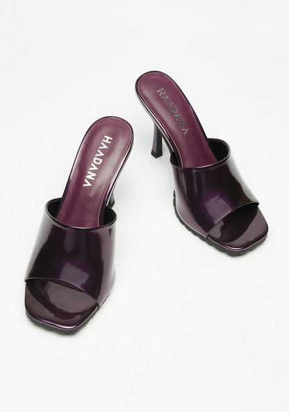 Haadana Solid Slip-on Sandals with Stiletto Heels