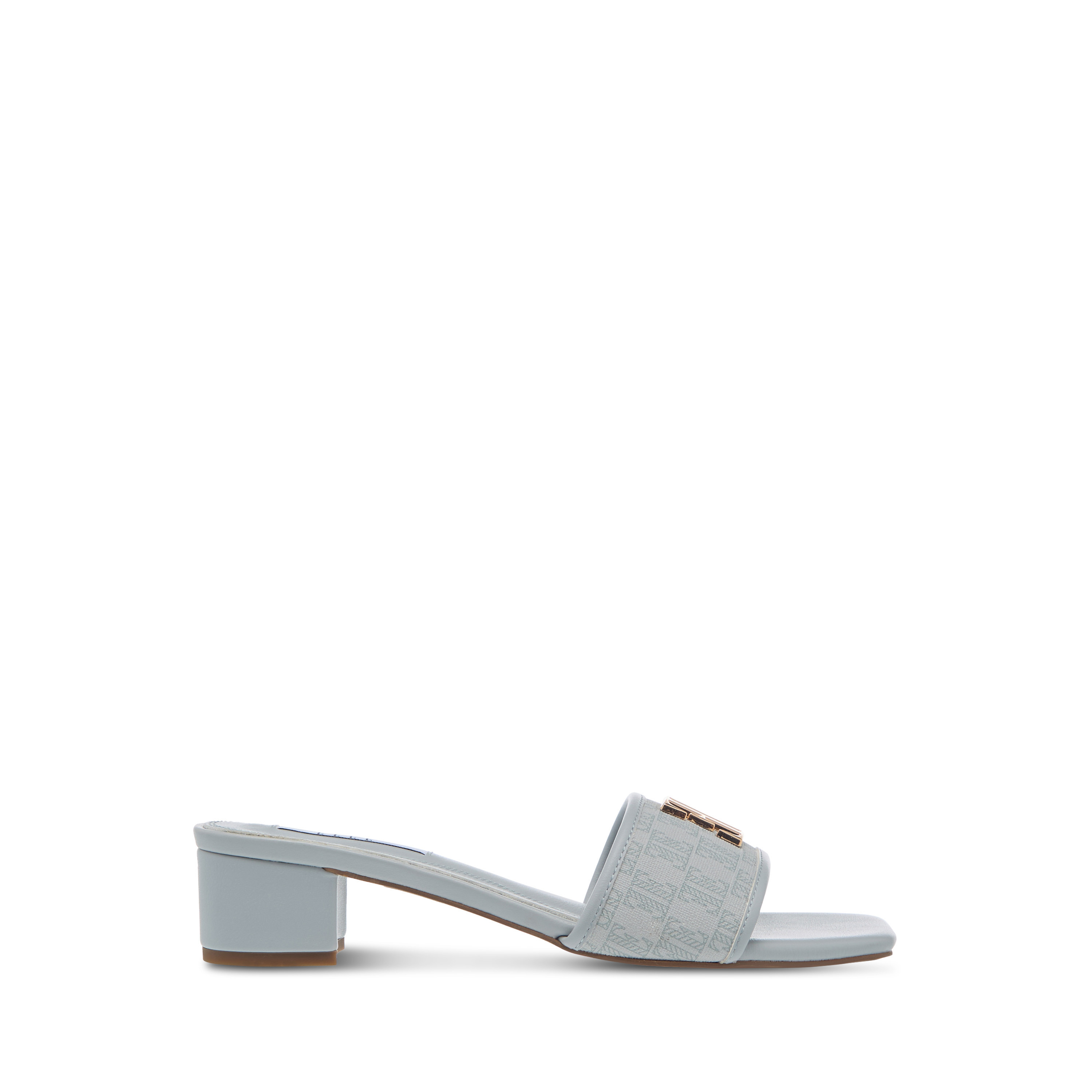 Elle Women's Monogram Detail Slip-On Sandals with Block Heels-women-shoes-sandals-heeled-image-3