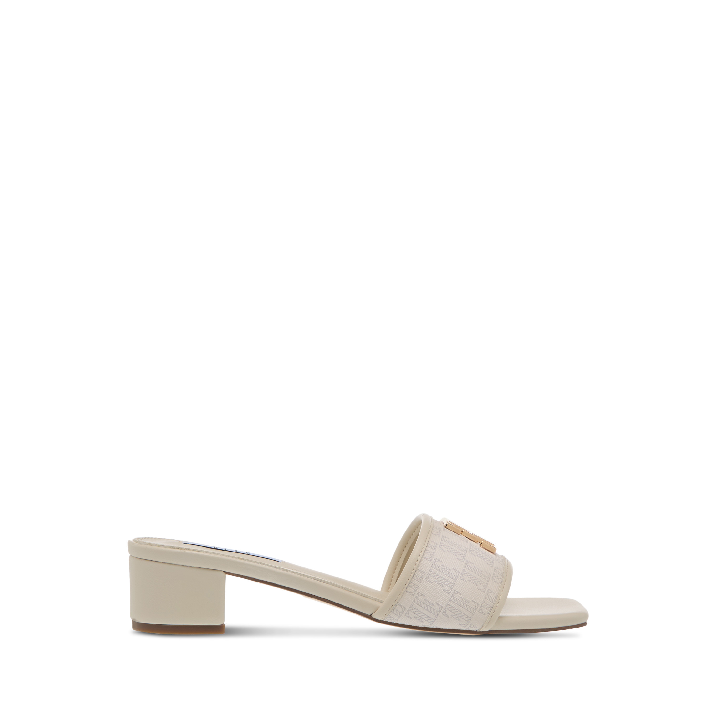 Elle Women's Monogram Detail Slip-On Sandals with Block Heels-women-shoes-sandals-heeled-image-3
