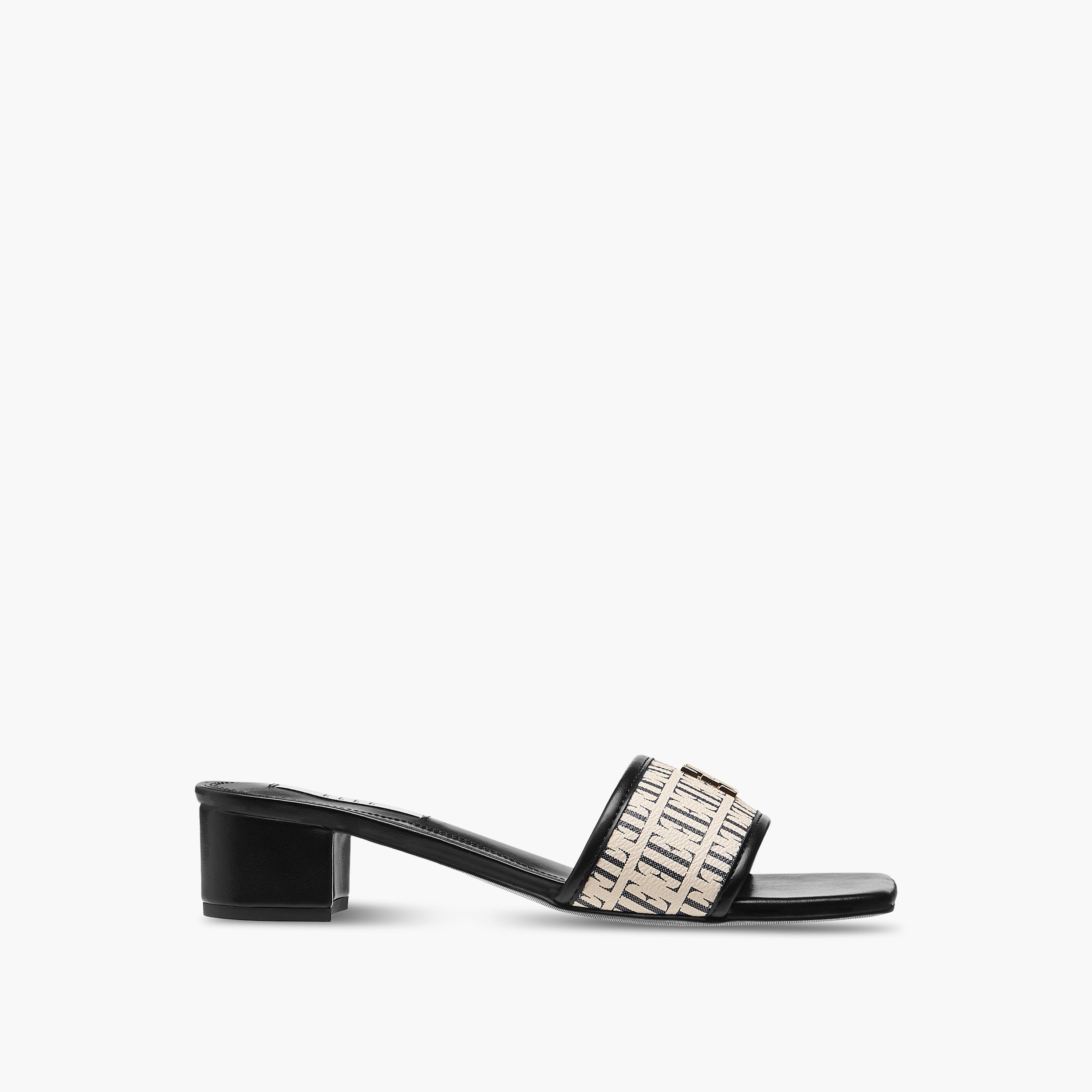 Elle Women's Monogram Print Slip-On Sandals with Block Heels-women-shoes-heels-image-3