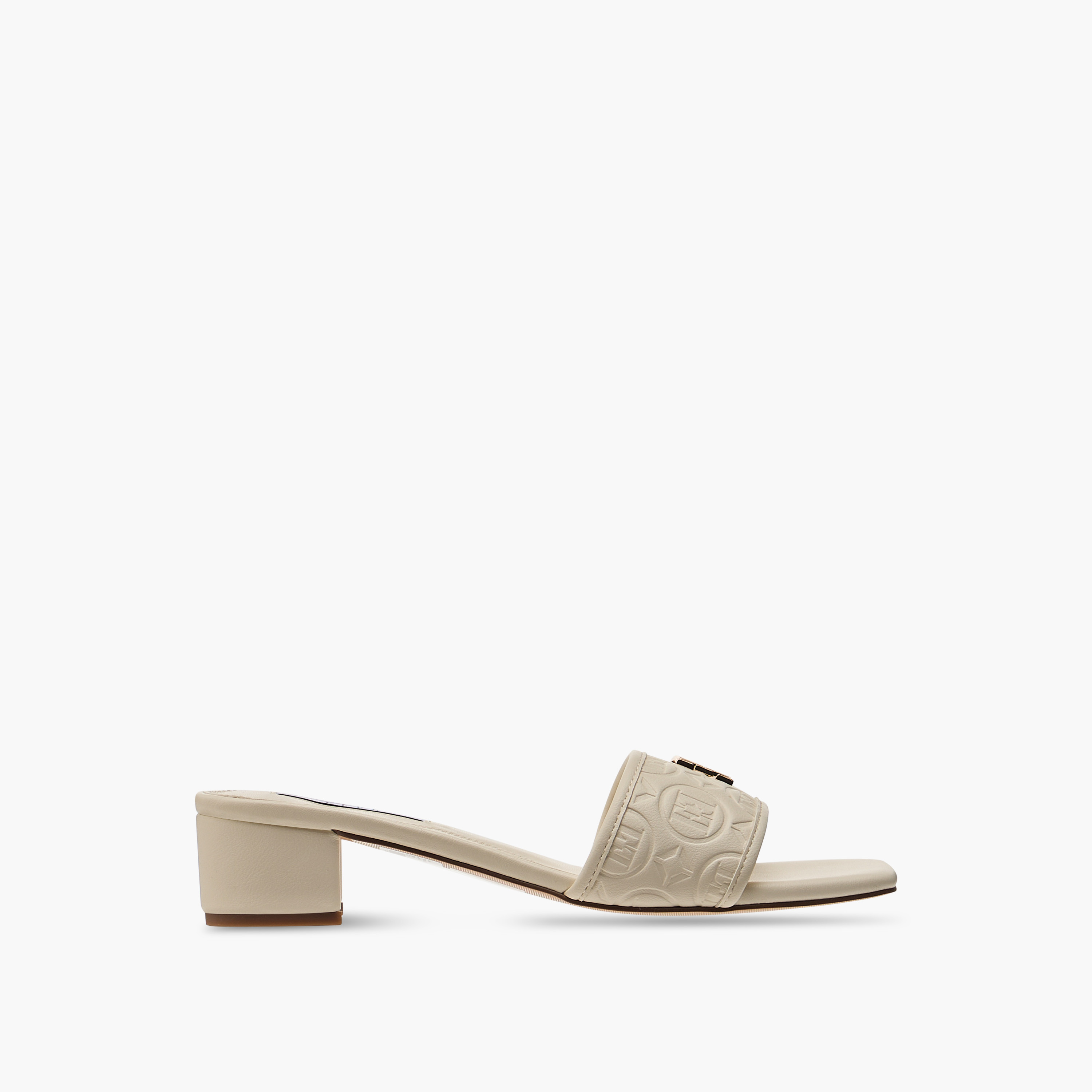 Elle Women's Monogram Print Slip-On Sandals with Block Heels-women-shoes-heels-image-8